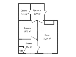 Продается 1-комнатная квартира Адмирала Макарова ул, 40.8  м&sup2;, 6800000 рублей