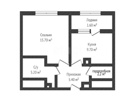 Продается 1-комнатная квартира Уральская ул, 38.6  м&sup2;, 5700000 рублей