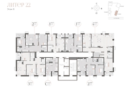 Продается 4-комнатная квартира ЖК Моренуар, литер 22, 167.95  м&sup2;, 57103000 рублей