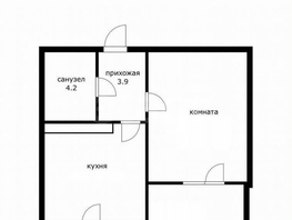 Продается 1-комнатная квартира Карякина ул, 35.2  м&sup2;, 4400000 рублей