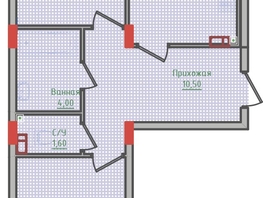 Продается 2-комнатная квартира ЖК Суворов, дом 1, 62.2  м², 6437700 рублей