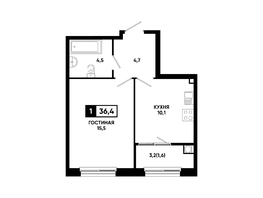 Продается 1-комнатная квартира ЖК Резиденция СОФИ, 36.4 м², 4113200 рублей
