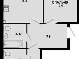 Продается 2-комнатная квартира ЖК Моя Легенда, кор 1.6, 65.5  м&sup2;, 14062850 рублей