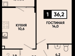 Продается 1-комнатная квартира ЖК Моя Легенда, кор 1.6, 36.2  м&sup2;, 8604740 рублей