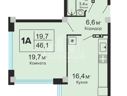 Продается 1-комнатная квартира Шмидта ул, 46.1  м², 5150000 рублей