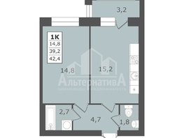 Продается 1-комнатная квартира Им. Рыбникова ул, 42.4 м², 5512000 рублей