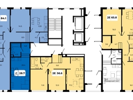 Продается 2-комнатная квартира ЖК НОРД, корпус 17, 65.8  м², 7501200 рублей