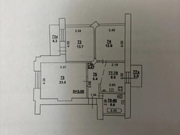 Продается 3-комнатная квартира Буденновский пр-кт, 71  м&sup2;, 7100000 рублей
