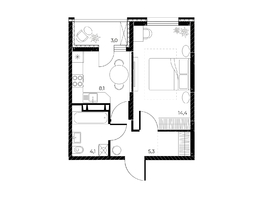 Продается 1-комнатная квартира ЖК Панорама на Театральном, литера 1, 33.4  м&sup2;, 6000000 рублей