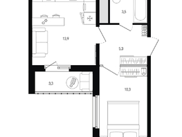 Продается 1-комнатная квартира ЖК Левенцовка Парк, лит 8-11 стр.1, сек.1,2,3, 35.1  м&sup2;, 4564755 рублей