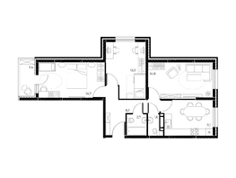 Продается 3-комнатная квартира ЖК Панорама на Театральном, литера 1, 67.8  м&sup2;, 9896000 рублей