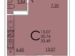 Продается Студия ЖК Фрейм, 11Б, 33.3  м&sup2;, 6143850 рублей