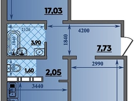 Продается 2-комнатная квартира ЖК Суворовский, литера 23, 64.96  м&sup2;, 7497056 рублей