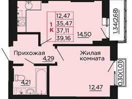 Продается 1-комнатная квартира ЖК Вишневый сад, дом 2.2, 37.1  м&sup2;, 5379500 рублей