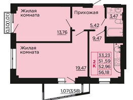 Продается 2-комнатная квартира ЖК Вишневый сад, дом 2.2, 53.2  м&sup2;, 7501200 рублей