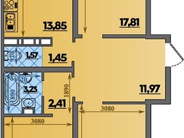 Продается 3-комнатная квартира ЖК Платовский, литер 21, 85.02  м&sup2;, 7764349 рублей