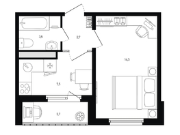 Продается 1-комнатная квартира ЖК Левенцовка Парк, лит 8-11 стр.1, сек.1,2,3, 32.1  м&sup2;, 4439142 рублей