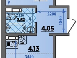 Продается 2-комнатная квартира ЖК Суворовский, литера 23, 43.04  м&sup2;, 5625567 рублей