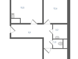 Продается 2-комнатная квартира ЖК Левенцовка Парк, литер 8-14, 56.2  м&sup2;, 7025000 рублей