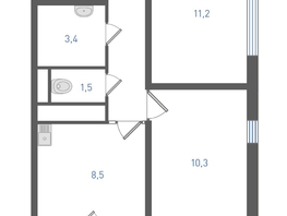 Продается 2-комнатная квартира ЖК Левенцовка Парк, литер 8-14, 43.2  м&sup2;, 5335200 рублей