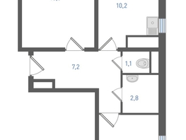 Продается 2-комнатная квартира ЖК Левенцовка Парк, литер 8-14, 52.2  м&sup2;, 7339320 рублей