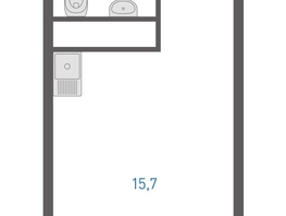 Продается Студия ЖК Левенцовка Парк, литер 8-14, 21.5  м&sup2;, 3962450 рублей