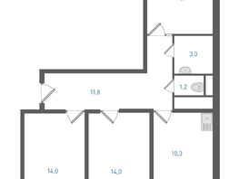 Продается 3-комнатная квартира ЖК Левенцовка Парк, литер 8-14, 66.7  м&sup2;, 10125060 рублей