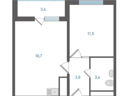 Продается 1-комнатная квартира ЖК Левенцовка Парк, литер 8-14, 39.4  м&sup2;, 6000620 рублей