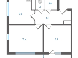 Продается 2-комнатная квартира ЖК Левенцовка Парк, литер 8-14, 42.6  м&sup2;, 6726540 рублей