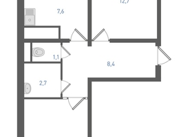 Продается 2-комнатная квартира ЖК Левенцовка Парк, литер 8-14, 47.7  м&sup2;, 5738310 рублей