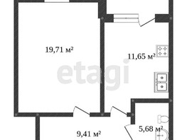 Продается 1-комнатная квартира Жмайлова ул, 38.7  м², 4350000 рублей
