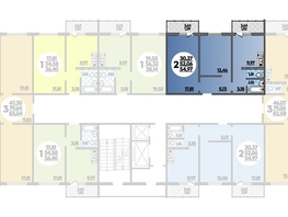 Продается 2-комнатная квартира ЖК Суворовский, литера 01, 54.97  м², 5865299 рублей