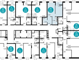 Продается 2-комнатная квартира ЖК 1799, литера 2.1, 43.47  м², 9663381 рублей