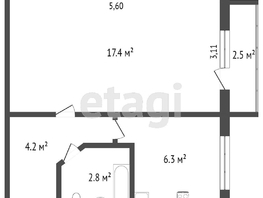 Продается 1-комнатная квартира Стачки 1902 года пл, 32  м², 3600000 рублей