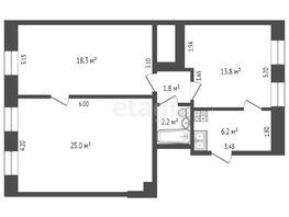 Продается 3-комнатная квартира Кольцовский пер, 67.3  м², 6000000 рублей