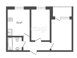 Продается 2-комнатная квартира Энгельса ул, 52  м², 4300000 рублей