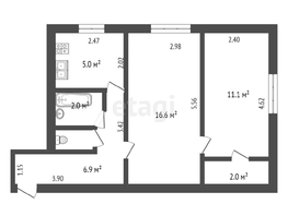 Продается 2-комнатная квартира Братский пер, 44.4  м², 4300000 рублей