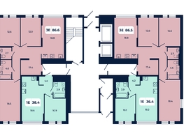 Продается 3-комнатная квартира ЖК Норд-Премьер, корпус 19, 86.5  м², 9515000 рублей