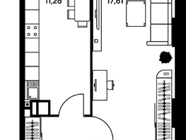 Продается 1-комнатная квартира ЖК Гринсайд, 3.1-3.4, 45.1  м², 5910000 рублей