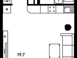 Продается Студия ЖК Гринсайд, 3.1-3.4, 30.56  м², 4510000 рублей