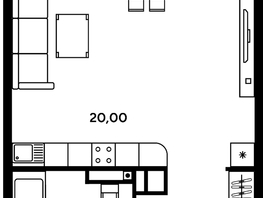 Продается Студия ЖК Гринсайд, 4.1-4.3, 31.98  м², 7200000 рублей