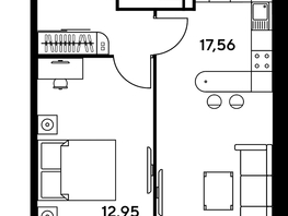 Продается 2-комнатная квартира ЖК Малина Парк, дом 1, 45.04  м², 8350000 рублей