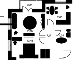 Продается 2-комнатная квартира ЖК Культура, дом 2, 53.28  м², 7450000 рублей