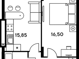 Продается 2-комнатная квартира ЖК Сезоны, 47.4  м², 6240000 рублей