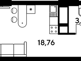 Продается Студия ЖК Малина Парк, дом 4, 24.4  м², 4950000 рублей