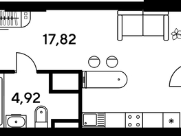 Продается Студия ЖК Малина Парк, дом 4, 24.86  м², 3760000 рублей