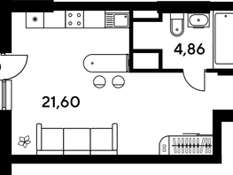 Продается Студия ЖК Малина Парк, дом 4, 28.25  м², 5100000 рублей