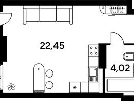 Продается Студия ЖК Малина Парк, дом 4, 28.37  м², 4770000 рублей