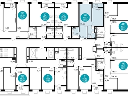 Продается 2-комнатная квартира ЖК 1799, литера 2.3, 43.58  м², 9452502 рублей