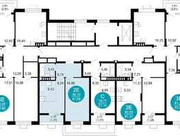 Продается 2-комнатная квартира ЖК 1799, литера 2.2, 41.09  м², 9672586 рублей